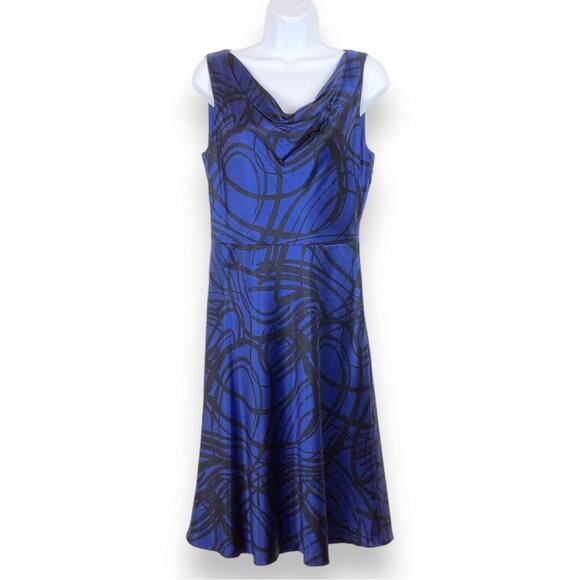 DKNY Silk Cowl Neck Sleeveless Midi Dress size 6 - Picture 1 of 6